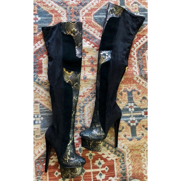 london trash thigh high boots